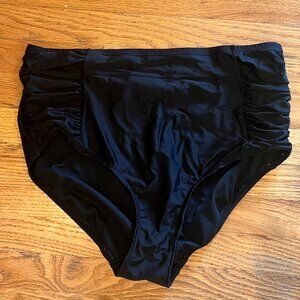 Kona Sol Ruched High Waisted Bikini Bottoms